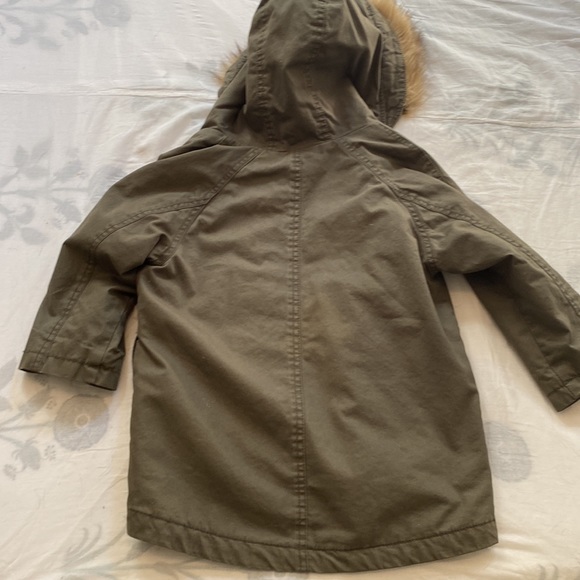 Zara army green jacket with hood. Boys size 3/4. - Picture 3 of 3